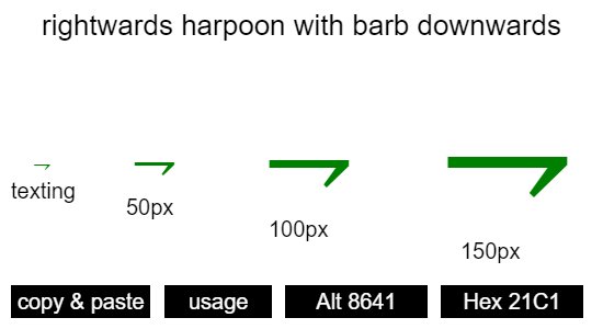 rightwards-harpoon-with-barb-downwards