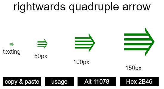 rightwards-quadruple-arrow