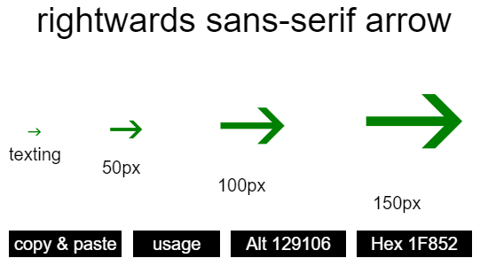 rightwards-sans-serif-arrow