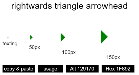 rightwards-triangle-arrowhead
