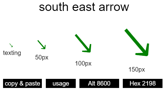 south-east-arrow