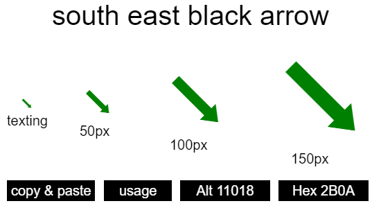 south-east-black-arrow
