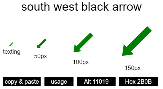 south-west-black-arrow