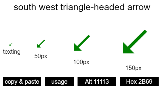 south-west-triangle-headed-arrow