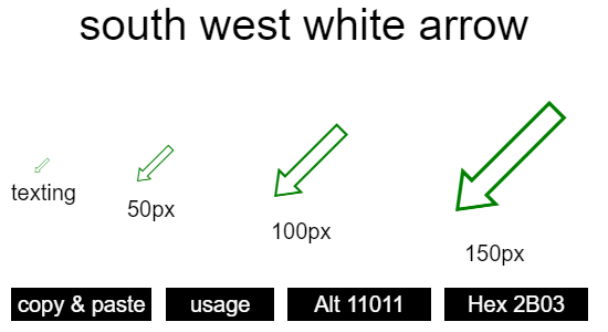 south-west-white-arrow