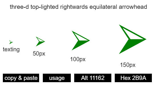 three-d-top-lighted-rightwards-equilateral-arrowhead