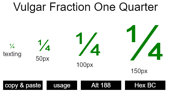 Vulgar-Fraction-One-Quarter