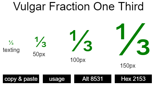 Vulgar-Fraction-One-Third