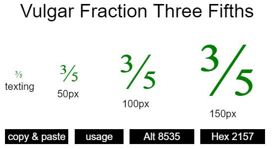Vulgar-Fraction-Three-Fifths