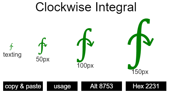 Clockwise-Integral