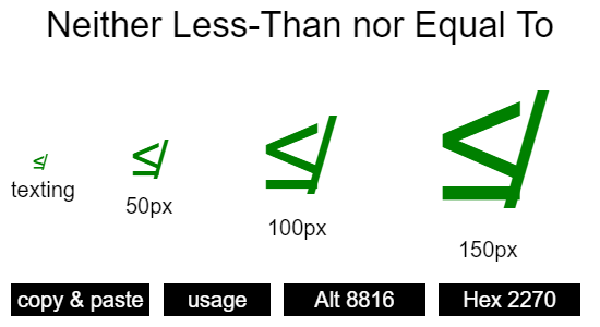 Neither-Less-Than-nor-Equal-To