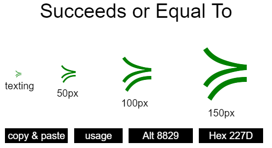 Succeeds-or-Equal-To