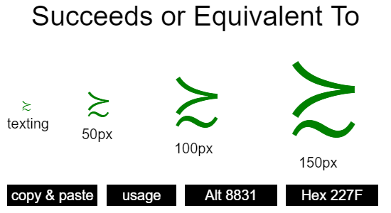 Succeeds-or-Equivalent-To