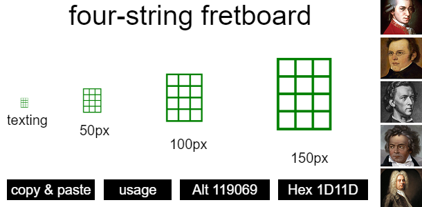 musical-symbol-four-string-fretboard