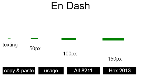 When and How To Use an En Dash ( – )