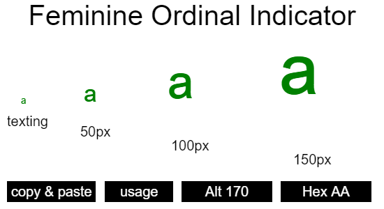Feminine-Ordinal-Indicator