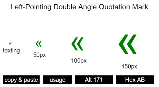 Left-Pointing-Double-Angle-Quotation-Mark