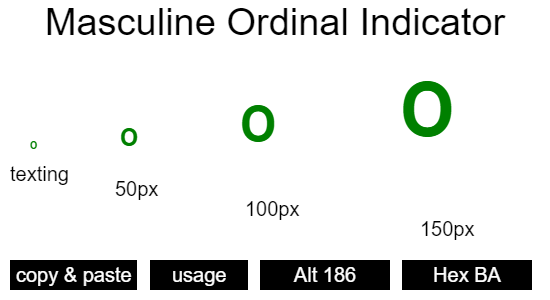 Masculine-Ordinal-Indicator