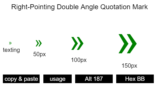 Right-Pointing-Double-Angle-Quotation-Mark