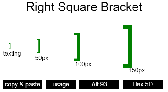 Right-Square-Bracket