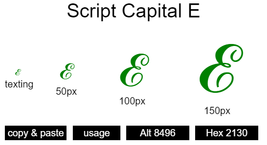 Script-Capital-E