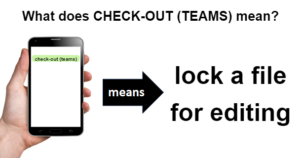 meaning of CHECK-OUT (TEAMS)