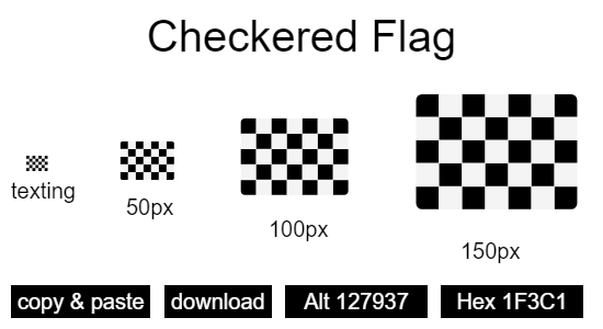 Checkered Flag emoji